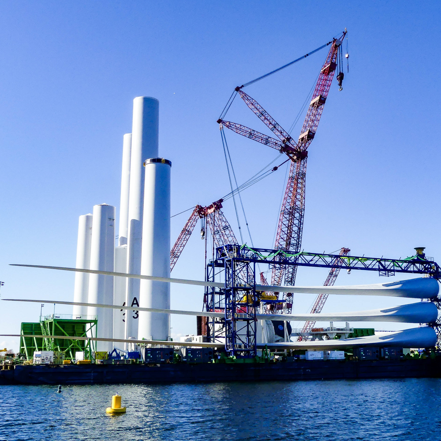 DSLR photo of windturbines