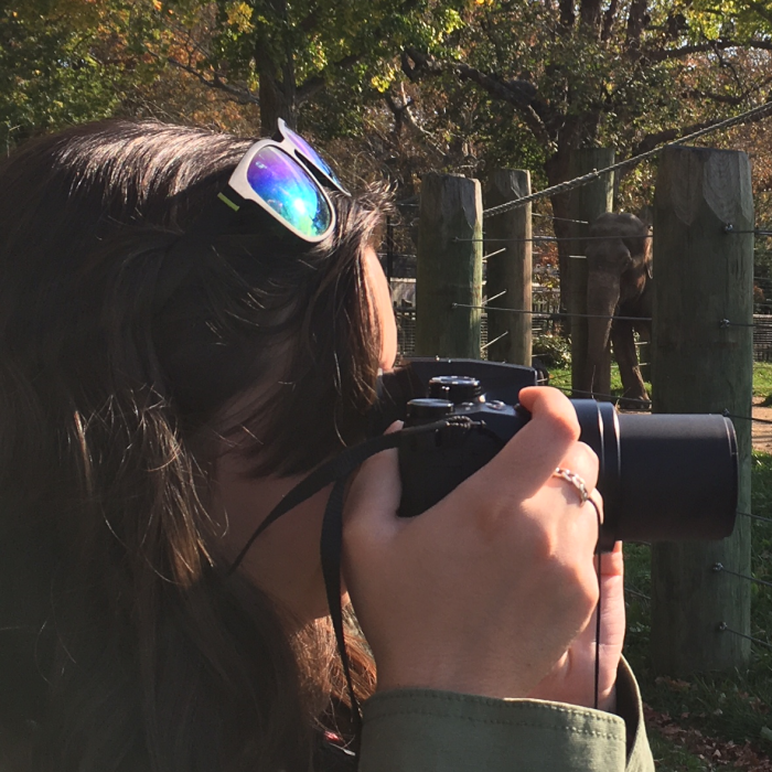 Leighah taking a shot with her DSLR