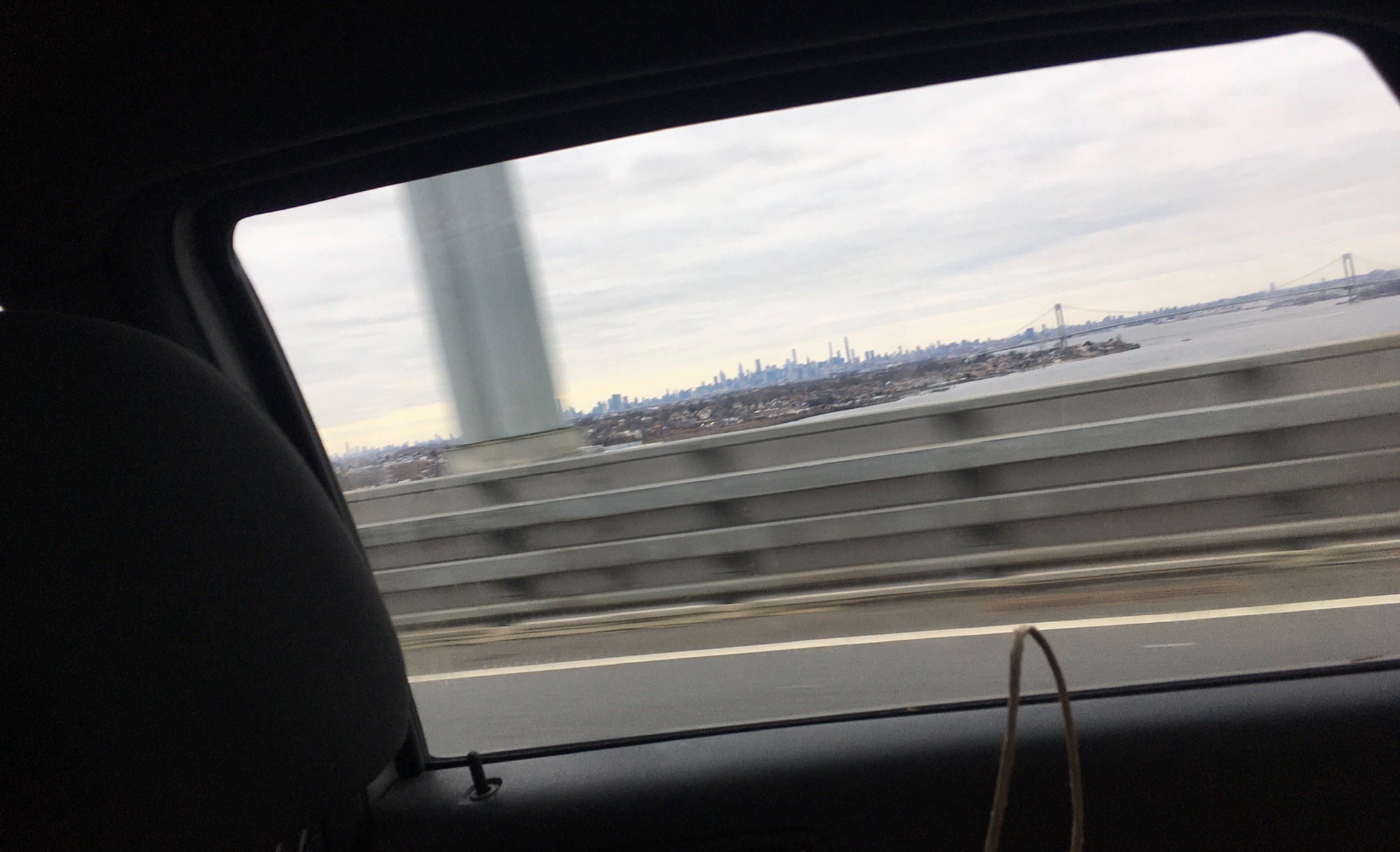 NYC skyline from the car